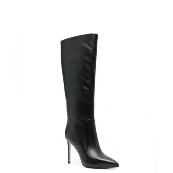 Michael Kors Woman Black Rue knee-high leather boots - Picture 1 of 10